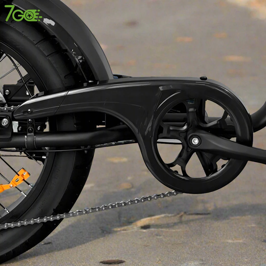 Shimano 7-speed gear system on the 7Go EB4 EB2 electric bike for smooth shifting and improved control.
