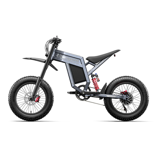 Electric bike with fat tires on a white background