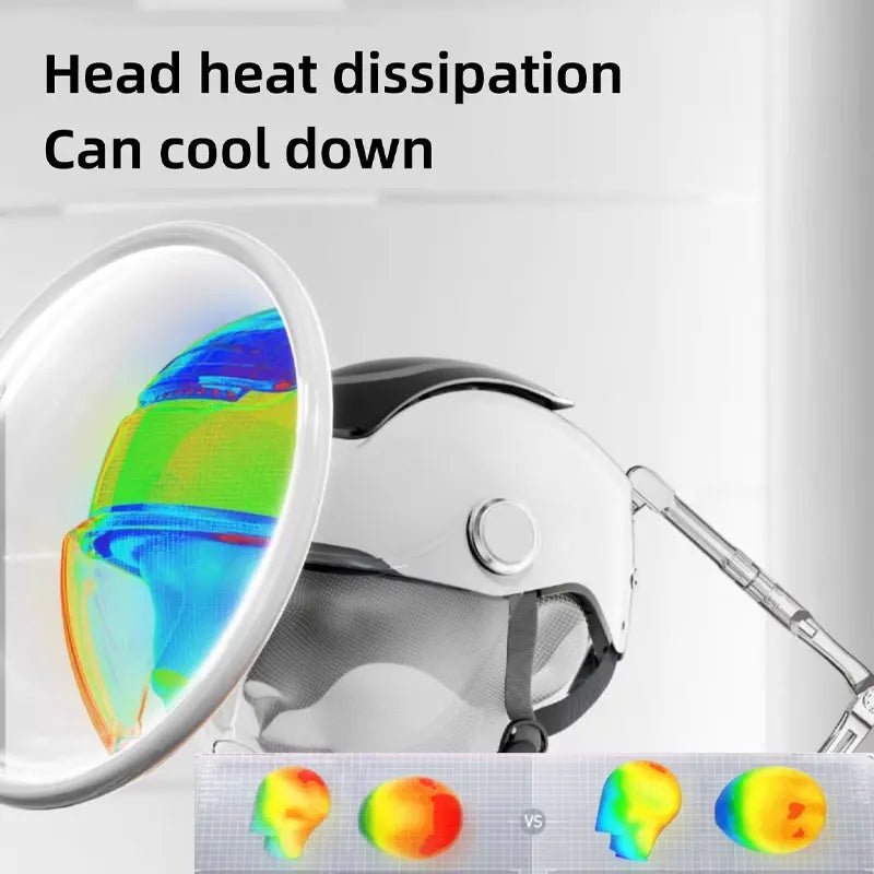 BIBEE Open-Face Helmet with Dual Lenses
