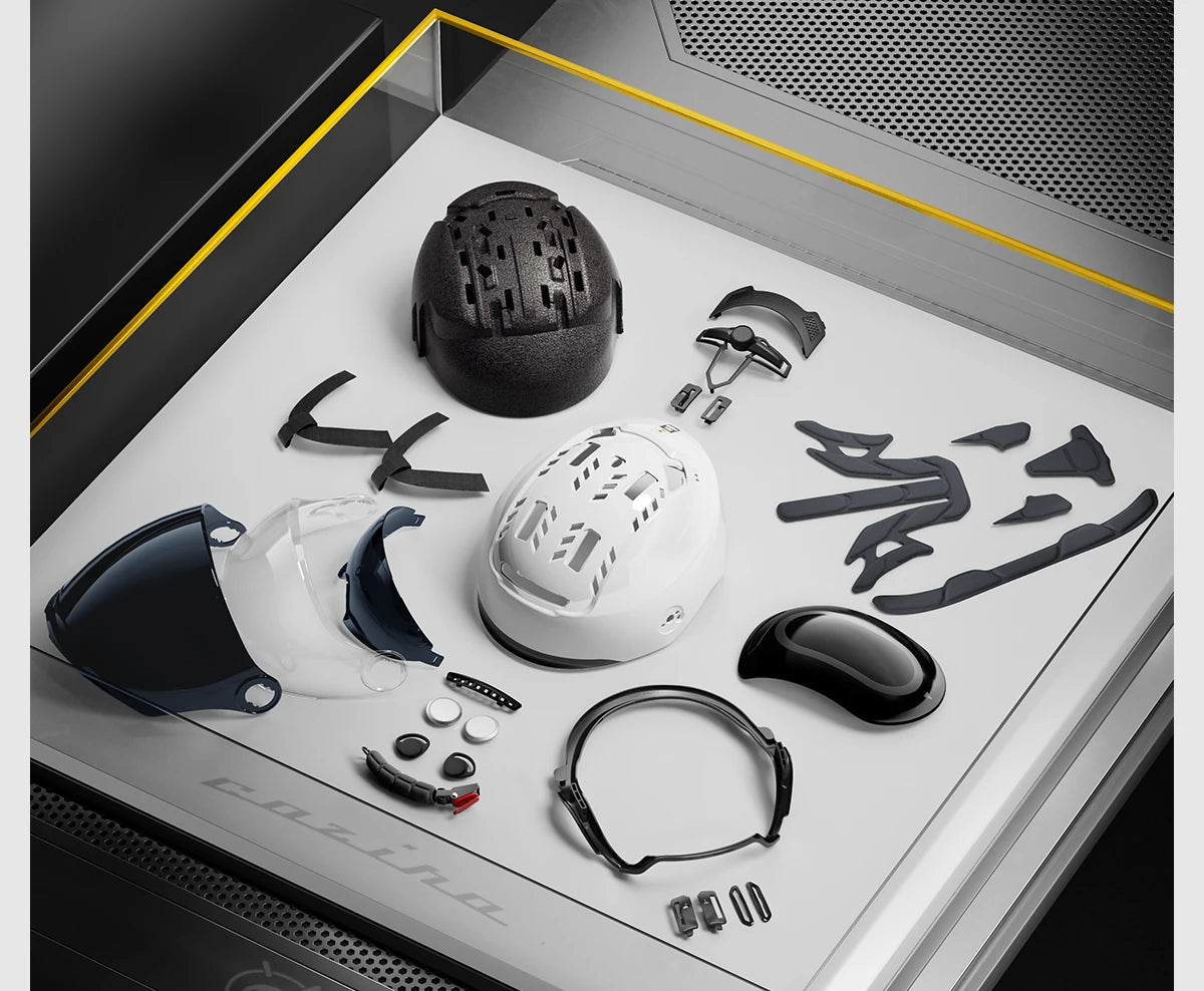 BIBEE Open-Face Helmet with Dual Lenses