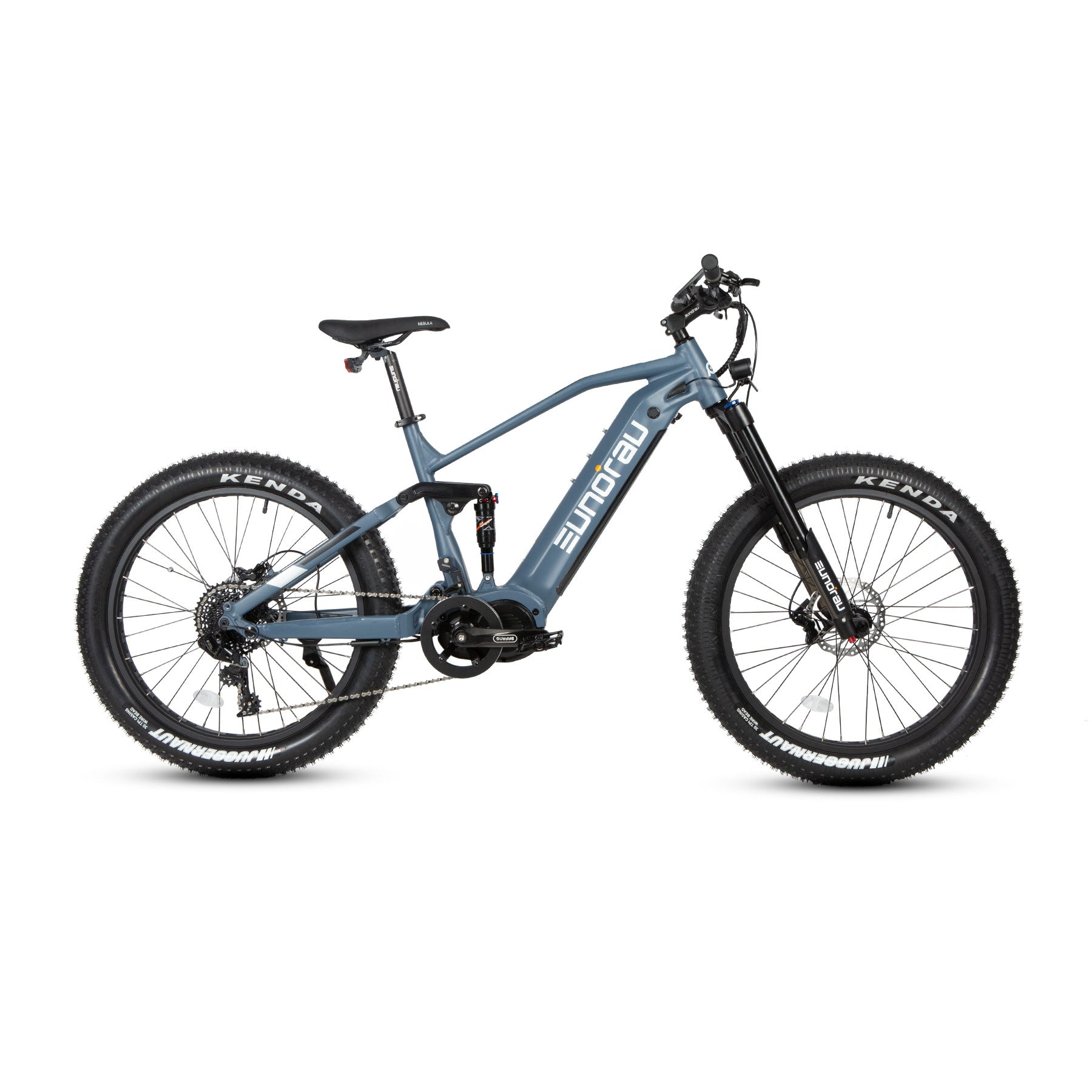 Blue electric bike on a white background