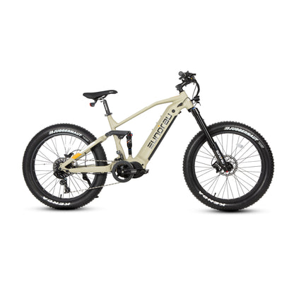Sierra electric bike with black wheels on a white background