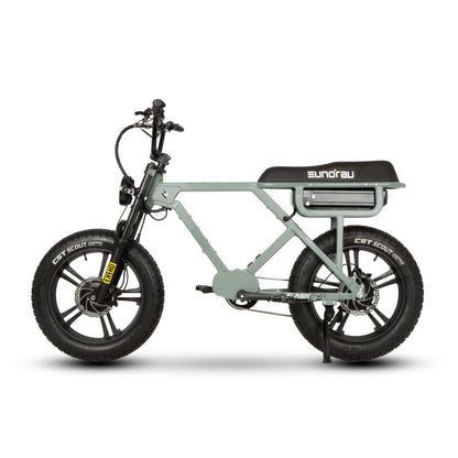 Electric bike with 'Eunorau' branding on a white background