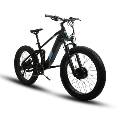 Black electric bike on a white background