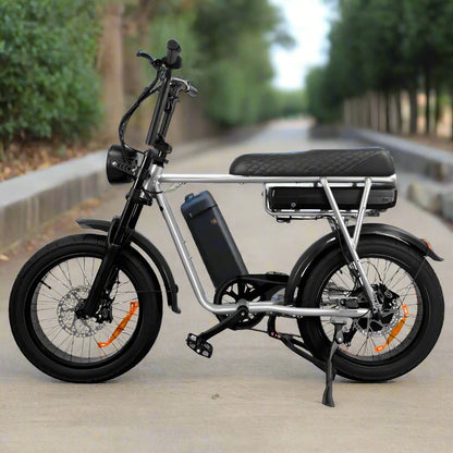 7Go EB Power 48V Electric Bike Silver 48V 750W 18.2AH