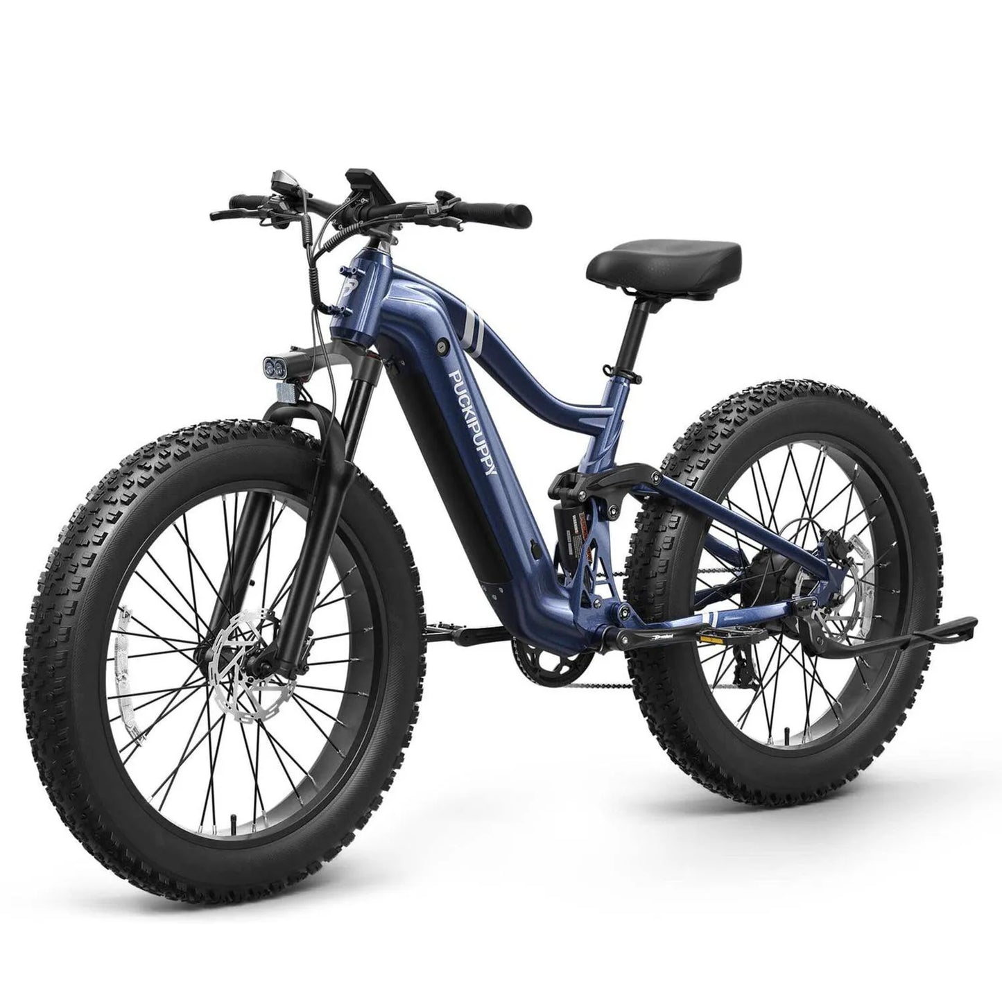 Blue electric bike on a white background