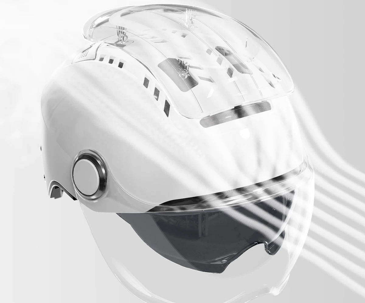 BIBEE Open-Face Helmet with Dual Lenses