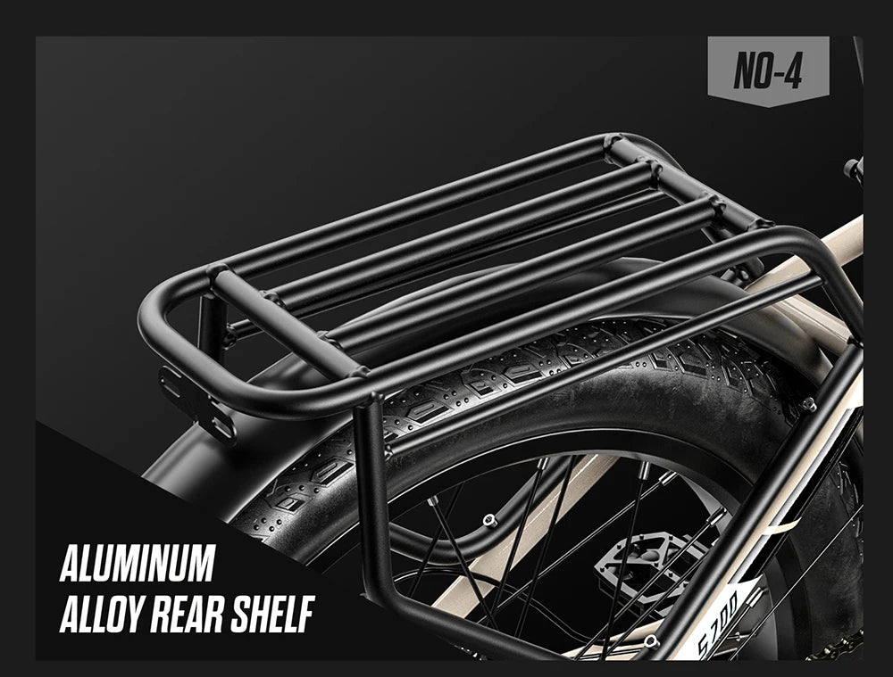 Aluminum alloy rear shelf on a motorcycle with a black background