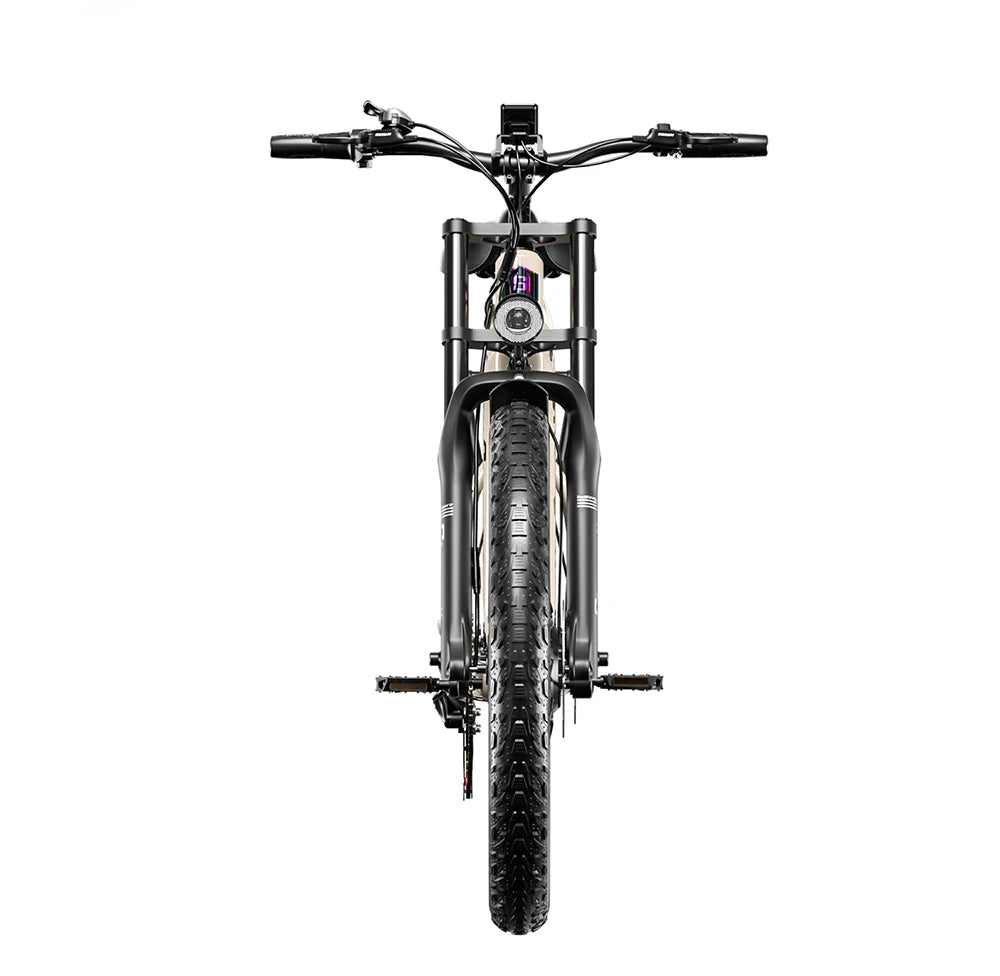 Black electric bike on a white background