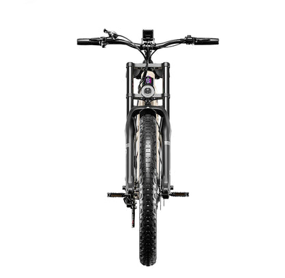 Black electric bike on a white background