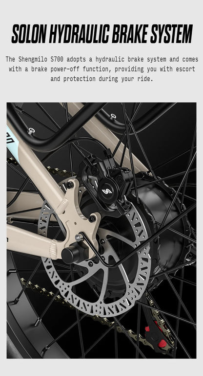 Bicycle brake system with Solon Hydraulic Brake System text and description.