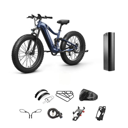 PUCKIPUPPY Boxer 960W Electric Bike - 80 Mile Range Fat Tire E-Bike