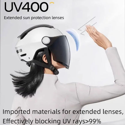 BIBEE Open-Face Helmet with Dual Lenses