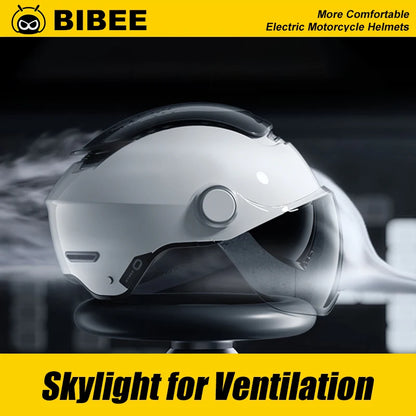 BIBEE Open-Face Helmet with Dual Lenses