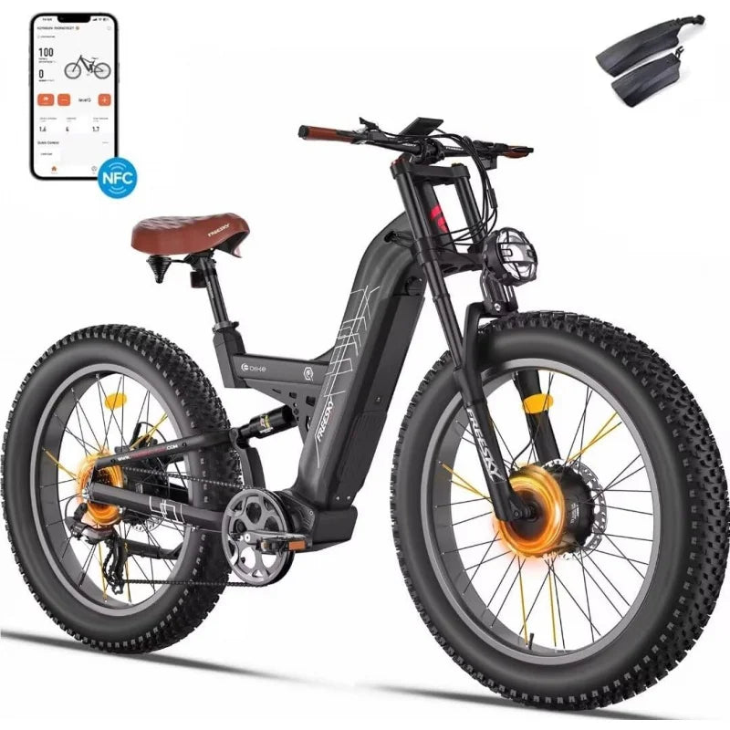 FREESKY WARRIOR PRO Electric Bike | 2000W, Dual Hydraulic Disc Brakes, 26" Fat Tires