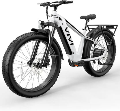 Qvivi ace01 for adults, 26 "x 4.0 Fat Tire ebike, 1475W peak motor sensor electric mountain bike, 25mph