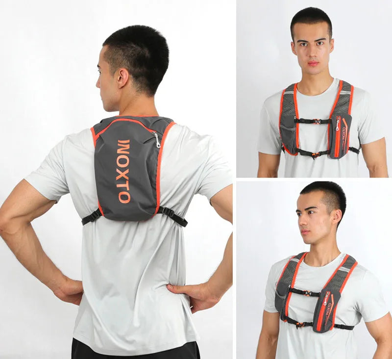 INOXTO 5L Breathable Hydration Vest - Lightweight Running & Cycling Backpack for E-Bike, Trail & Marathon