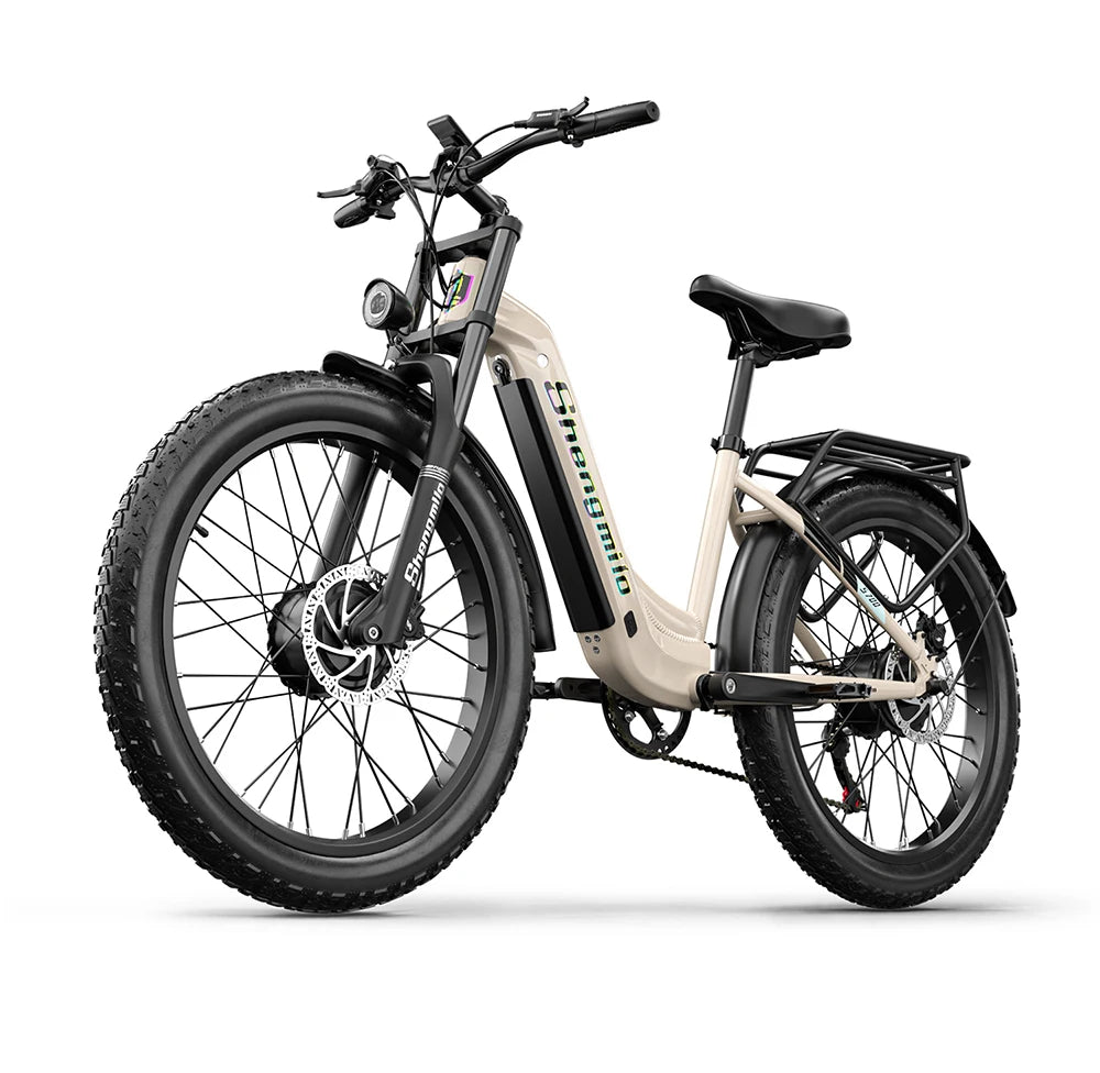 Electric bike with a white background