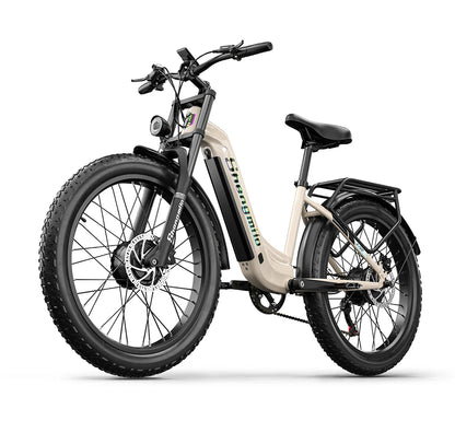Electric bike with a white background