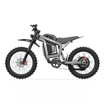 Electric bike with a digital display on a white background