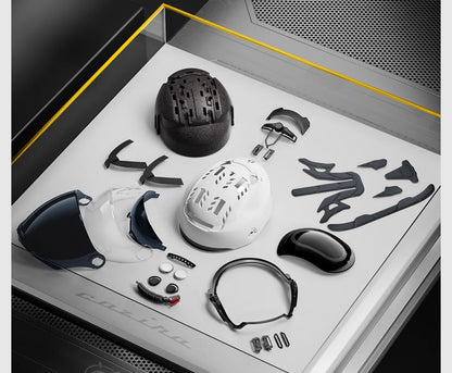 BIBEE Open-Face Helmet with Dual Lenses