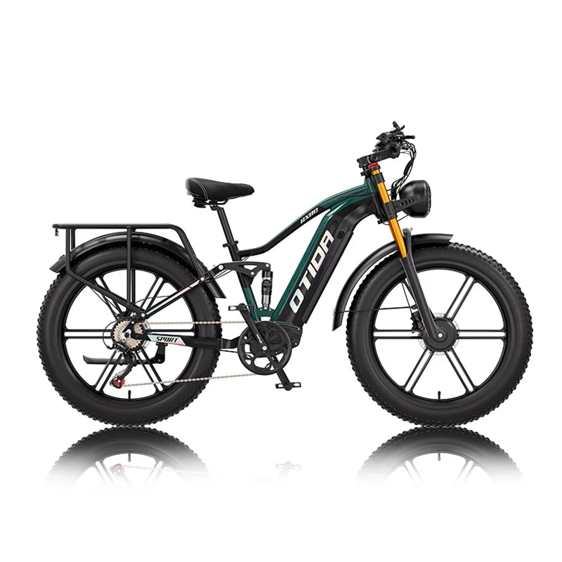 Electric bike with 'OTOR' branding on a white background
