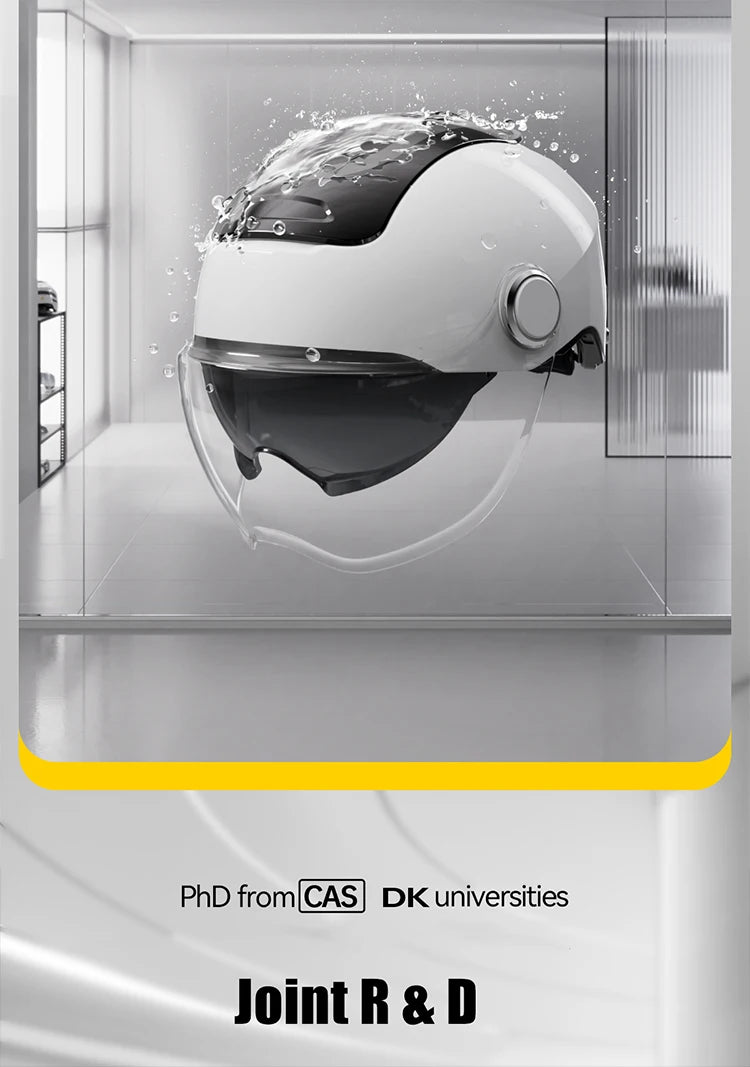 BIBEE Open-Face Helmet with Dual Lenses