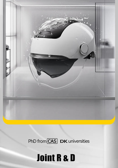 BIBEE Open-Face Helmet with Dual Lenses
