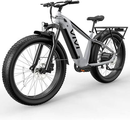 Qvivi ace01 for adults, 26 "x 4.0 Fat Tire ebike, 1475W peak motor sensor electric mountain bike, 25mph