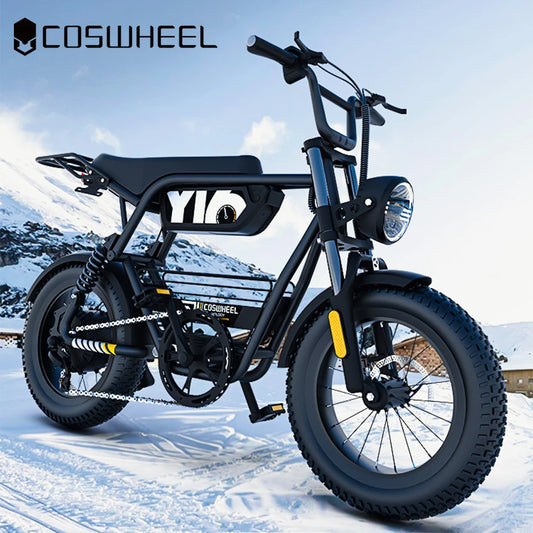 1Coswheel Electric Bike1000W 48V 15AH Commuting E bike Y16 Fat Tire E-Bike Mountain Electric Bike Adult Off-Road Electric bicycle