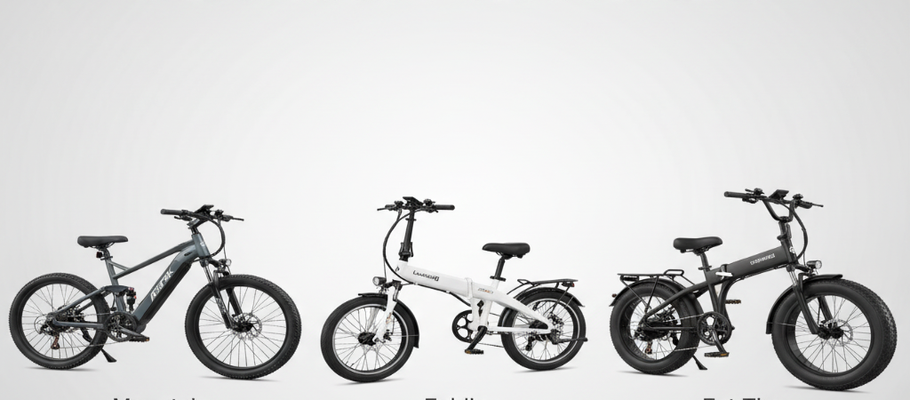 Three E-Bike Types Banner